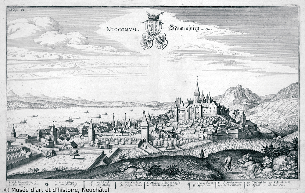 Première vue connue de Neuchâtel