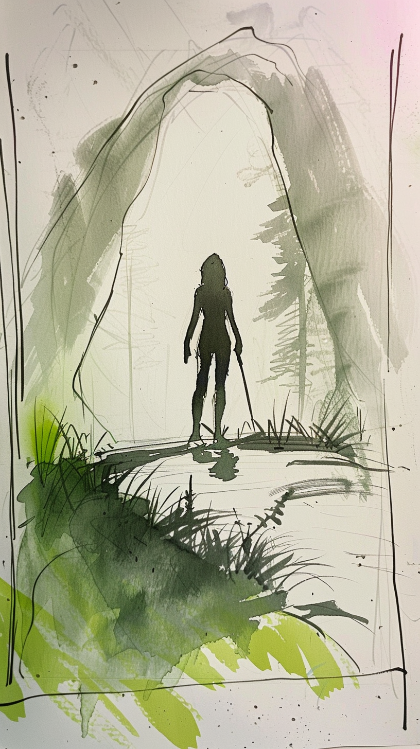solden_13956_In_a_sketch_style._500_000_year_BC_a_woman_disco_0d6386d6-6f0f-4e1a-8ed3-f9edb091bf76_1